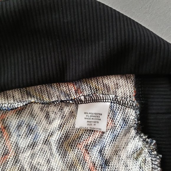 HAUTE PROJECT Lightweight Herringbone Multicolor Women's Pullover Sweater SZ M - Picture 5 of 12